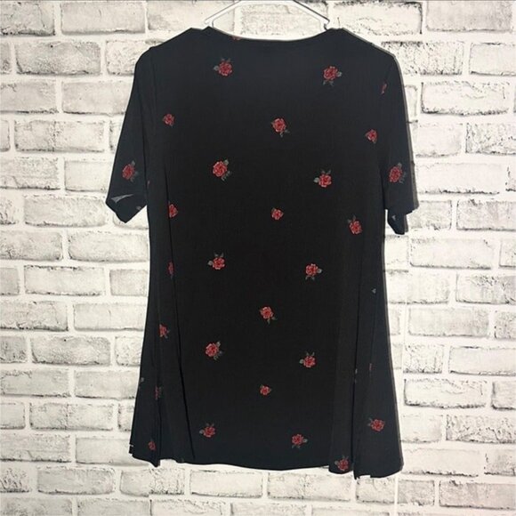 LuLaRoe Carly Simply Comfortable Perfect T Oversized Short Sleeve Floral Shirt S - Picture 2 of 10